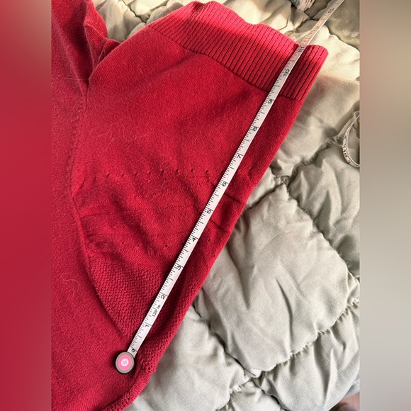 CJ Banks Red Short Sleeved Sweater Catdigan - Picture 13 of 16